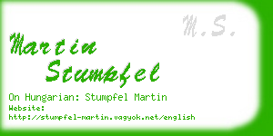 martin stumpfel business card